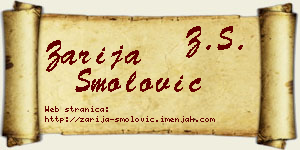 Zarija Smolović vizit kartica